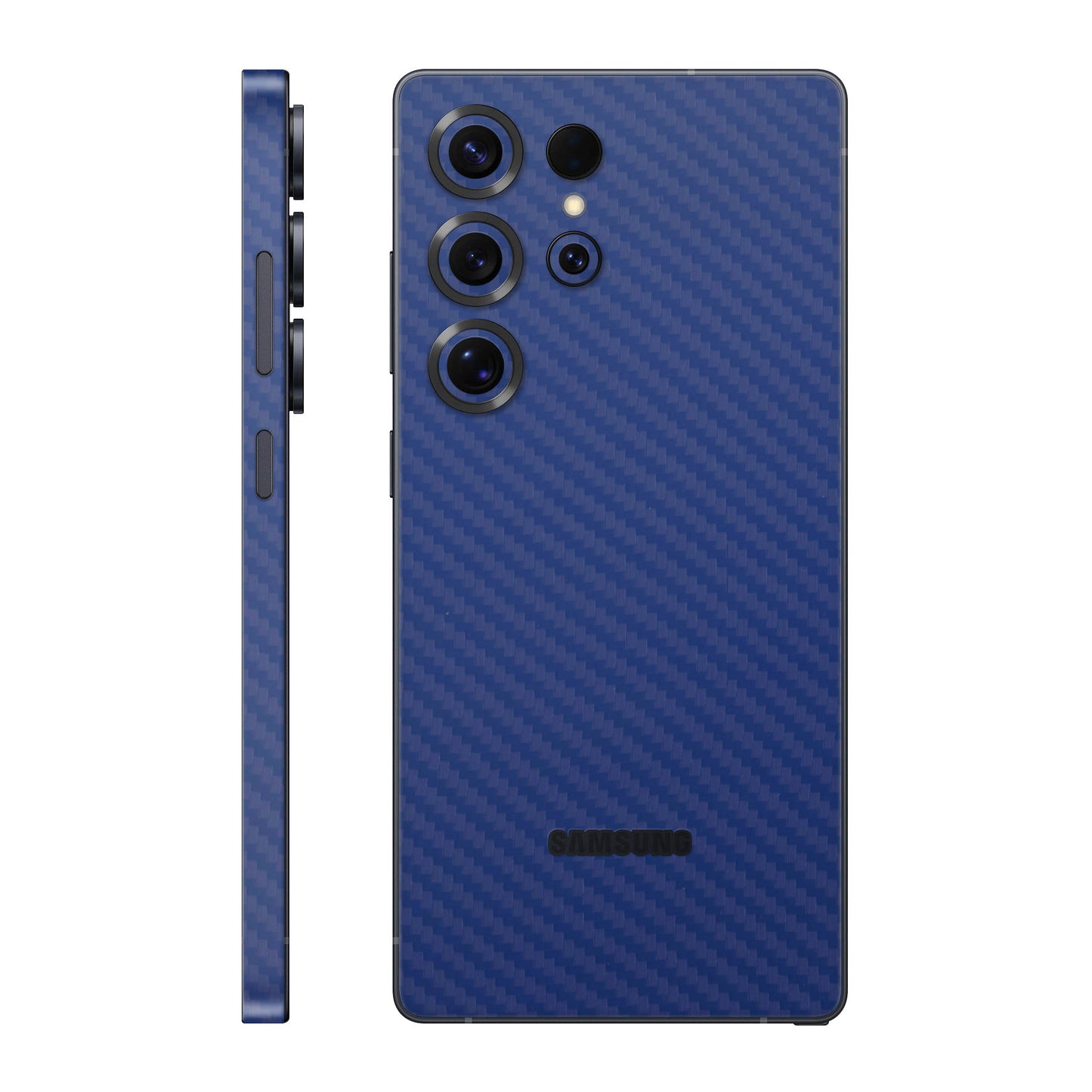 Folie de protectie Samsung Galaxy S25 Ultra, eSkins Elegans, Skin Carbon Albastru