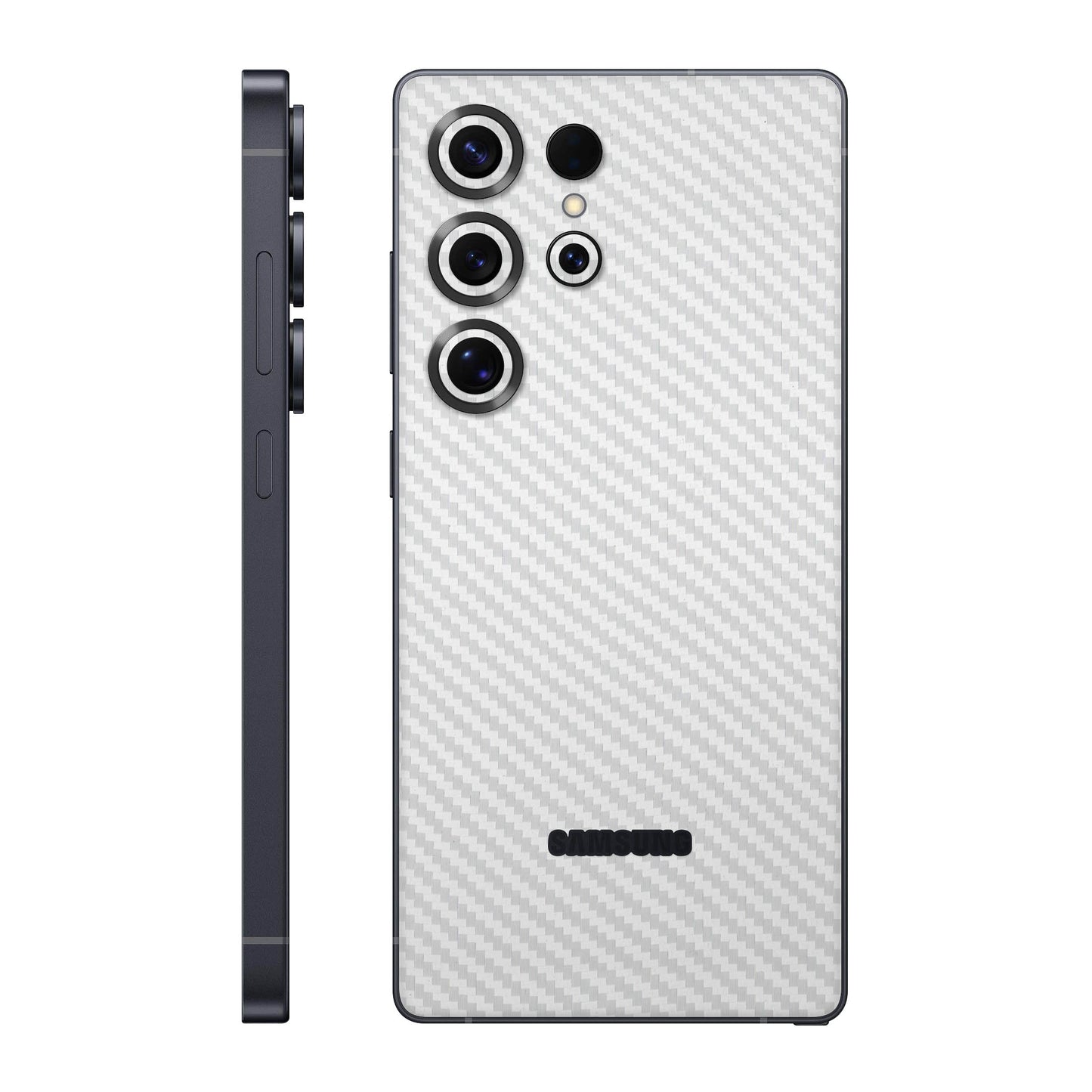 Folie de protectie Samsung Galaxy S25 Ultra, eSkins Elegans, Skin Carbon Alb