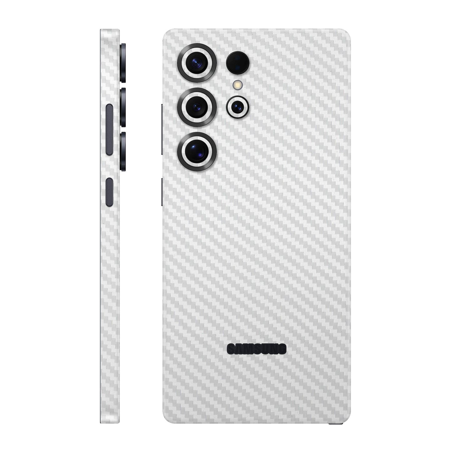 Folie de protectie Samsung Galaxy S25 Ultra, eSkins Elegans, Skin Carbon Alb