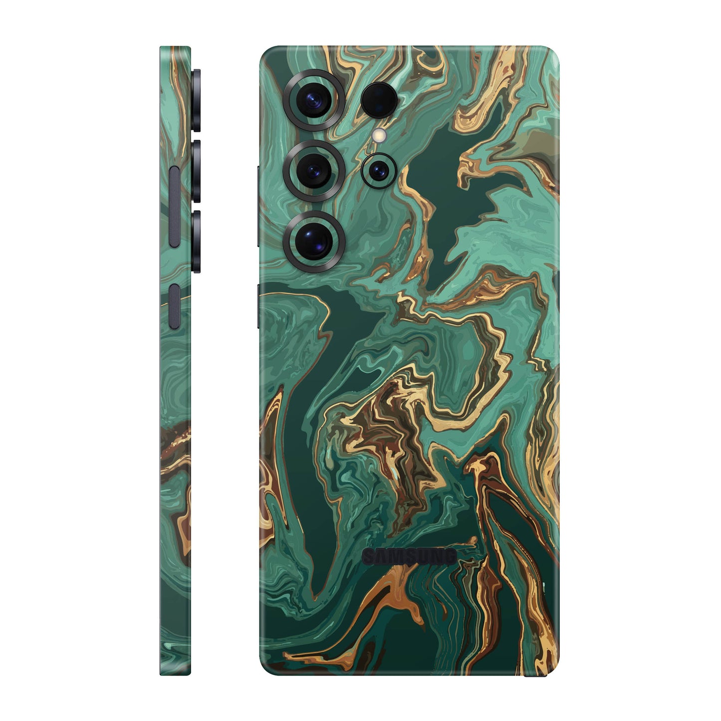 Folie de protectie Samsung Galaxy S25 Ultra, eSkins Signature, Skin Emerald Flow