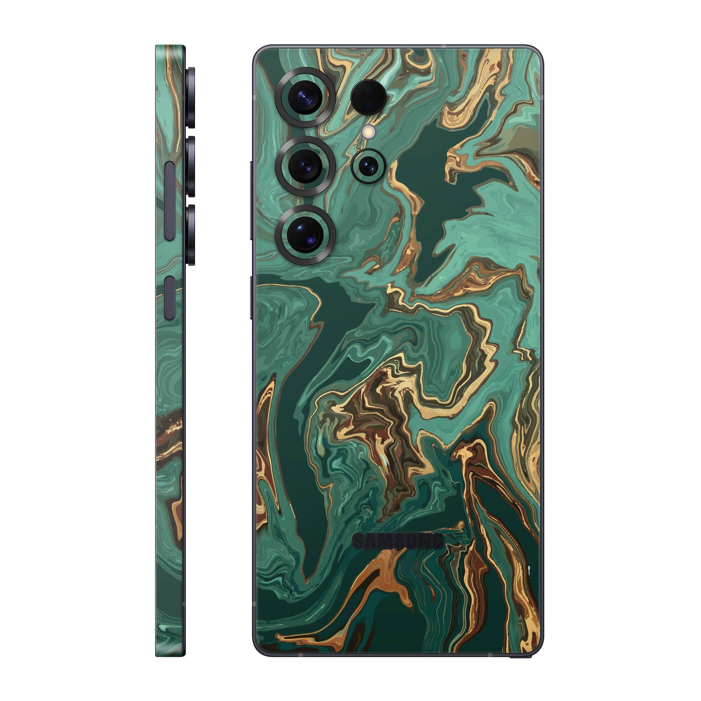Folie de protectie Samsung Galaxy S25 Ultra, eSkins Signature, Skin Emerald Flow