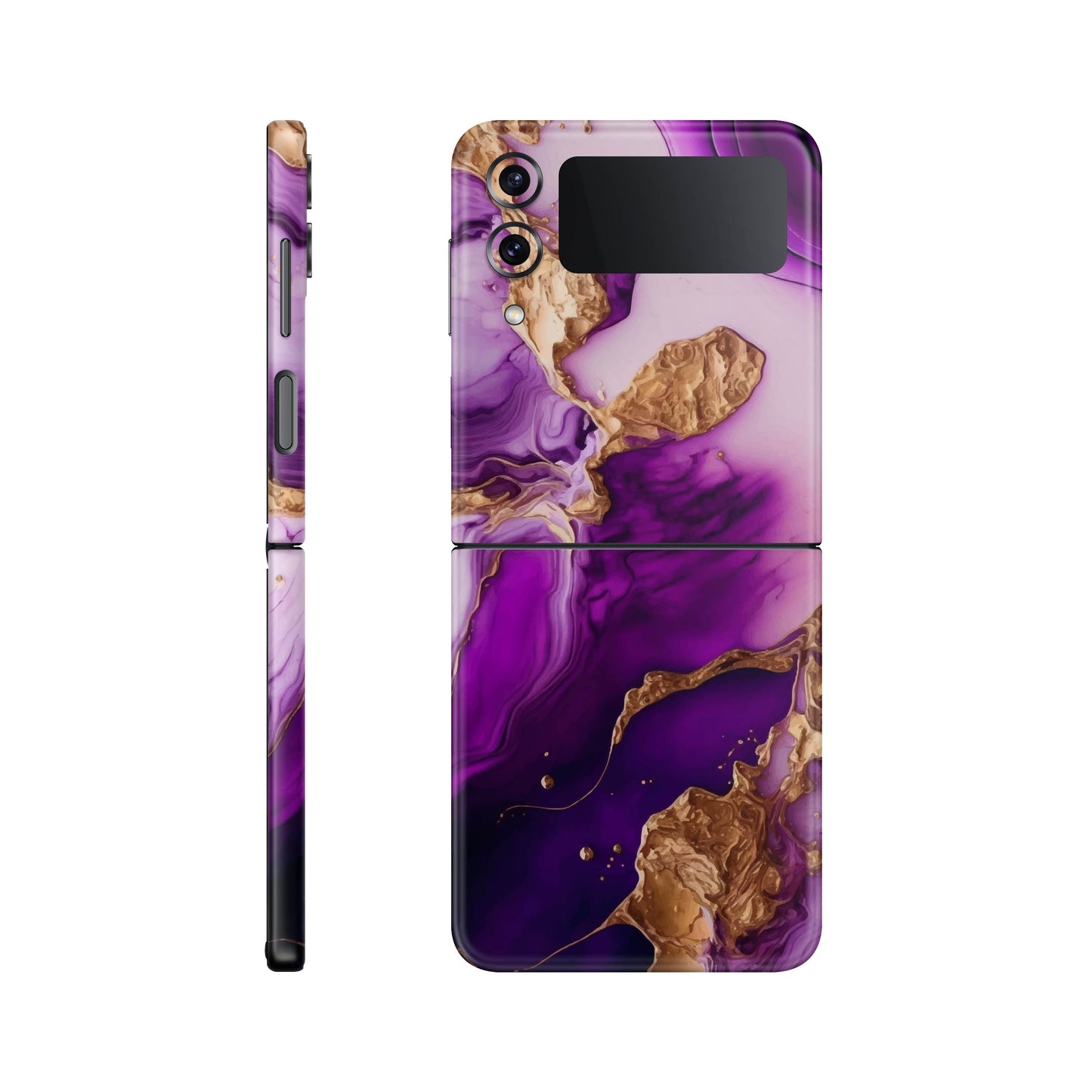 Folie de protectie Samsung Galaxy Z Flip 3, eSkins Signature, Skin Amethyst Dream