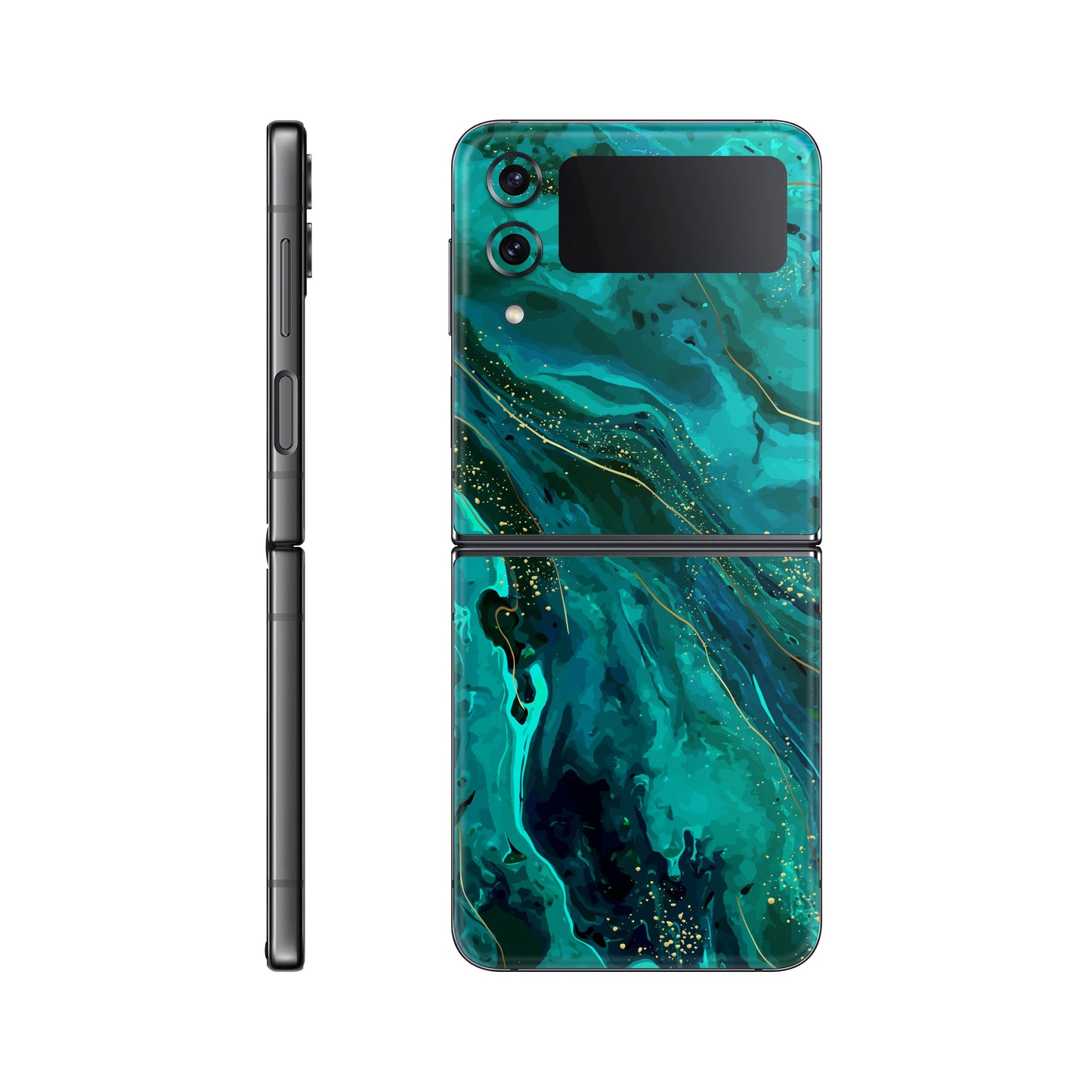 Folie de protectie Samsung Galaxy Z Flip 3, eSkins Signature, Skin Celestial Lagoon