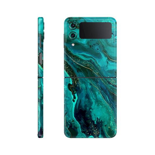 Folie de protectie Samsung Galaxy Z Flip 3, eSkins Signature, Skin Celestial Lagoon