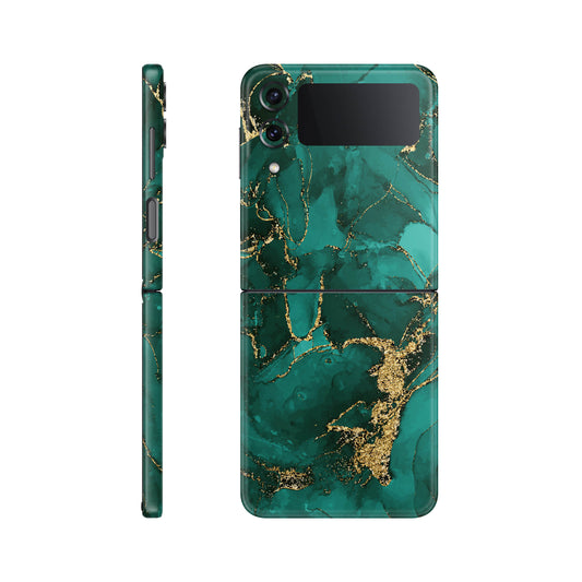 Folie de protectie Samsung Galaxy Z Flip 3, eSkins Signature, Ethereal Green