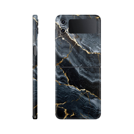 Folie de protectie Samsung Galaxy Z Flip 3, eSkins Signature, Skin Gilded Abyss