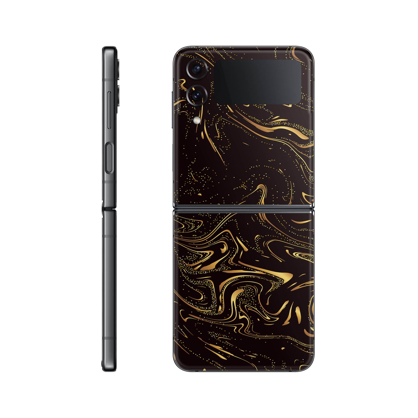 Folie de protectie Samsung Galaxy Z Flip 3, eSkins Signature, Golden Noir