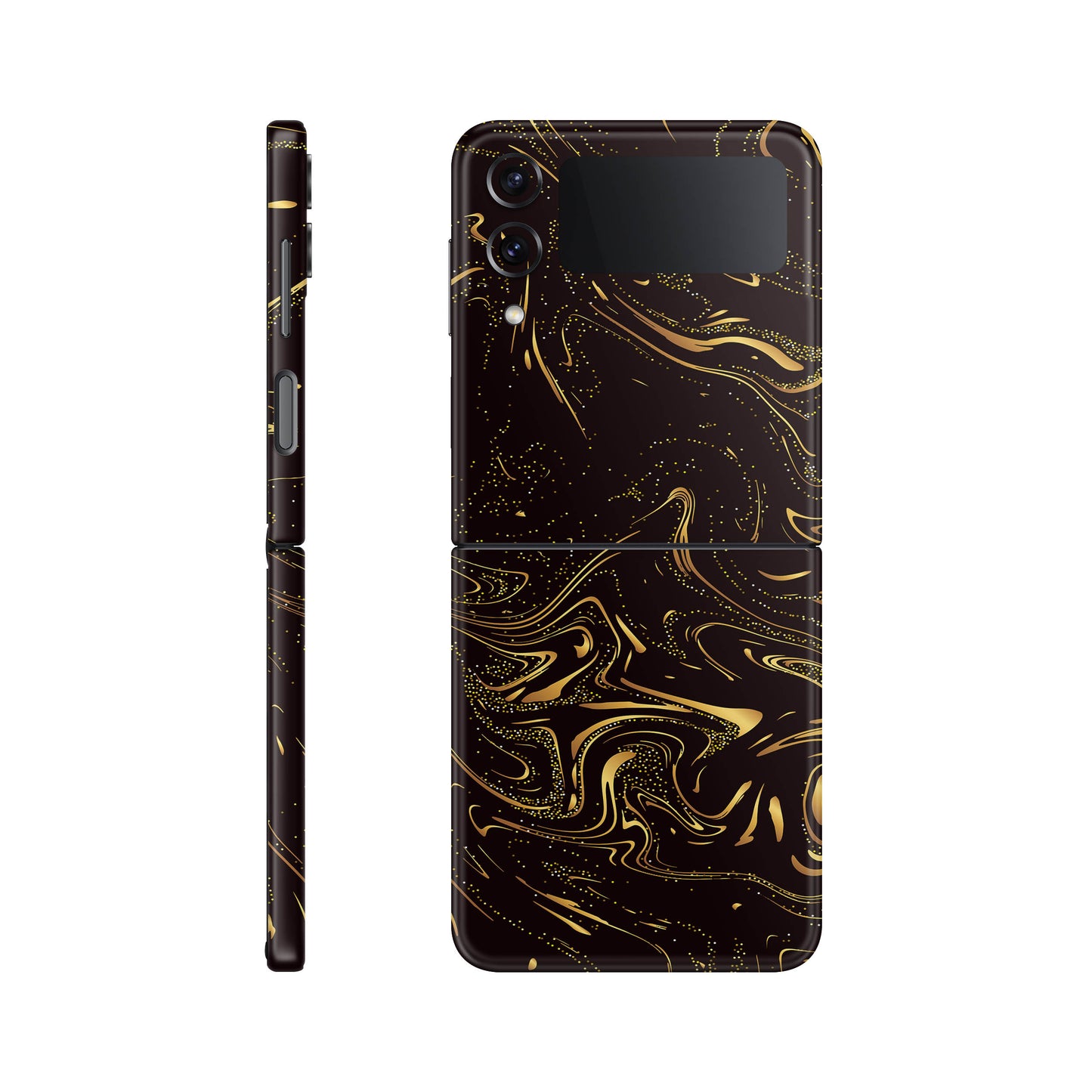 Folie de protectie Samsung Galaxy Z Flip 3, eSkins Signature, Golden Noir