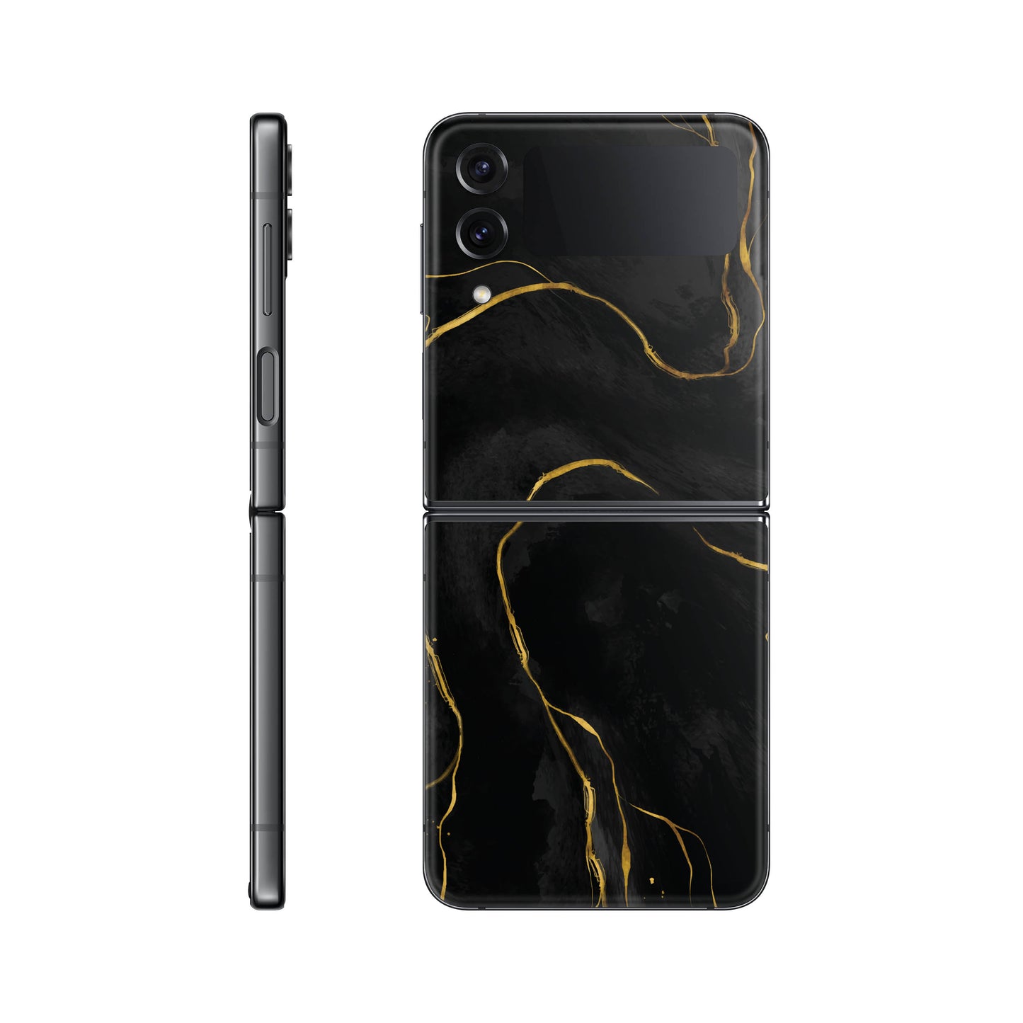 Folie de protectie Samsung Galaxy Z Flip 3, eSkins Signature, Skin Golden Onyx