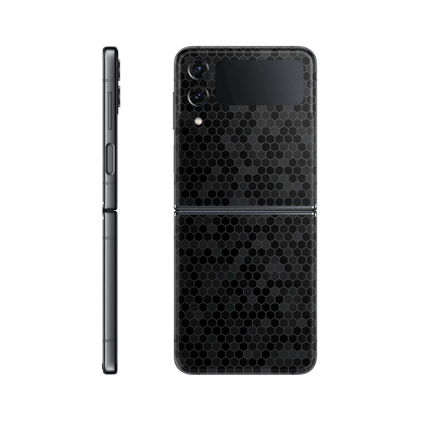 Folie de protectie Samsung Galaxy Z Flip 3, eSkins Elegans, Skin Honeycomb Negru