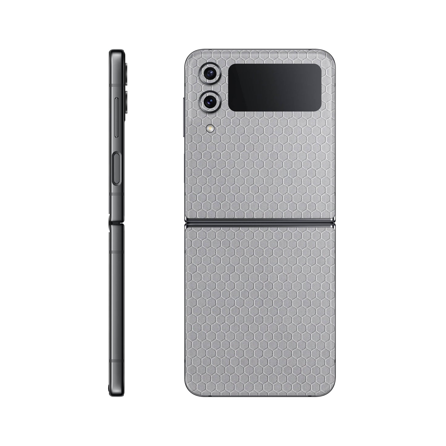 Folie de protectie Samsung Galaxy Z Flip 3, eSkins Elegans, Skin Honeycomb Gri