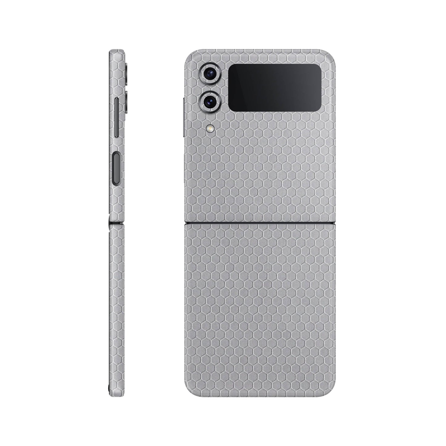 Folie de protectie Samsung Galaxy Z Flip 3, eSkins Elegans, Skin Honeycomb Gri