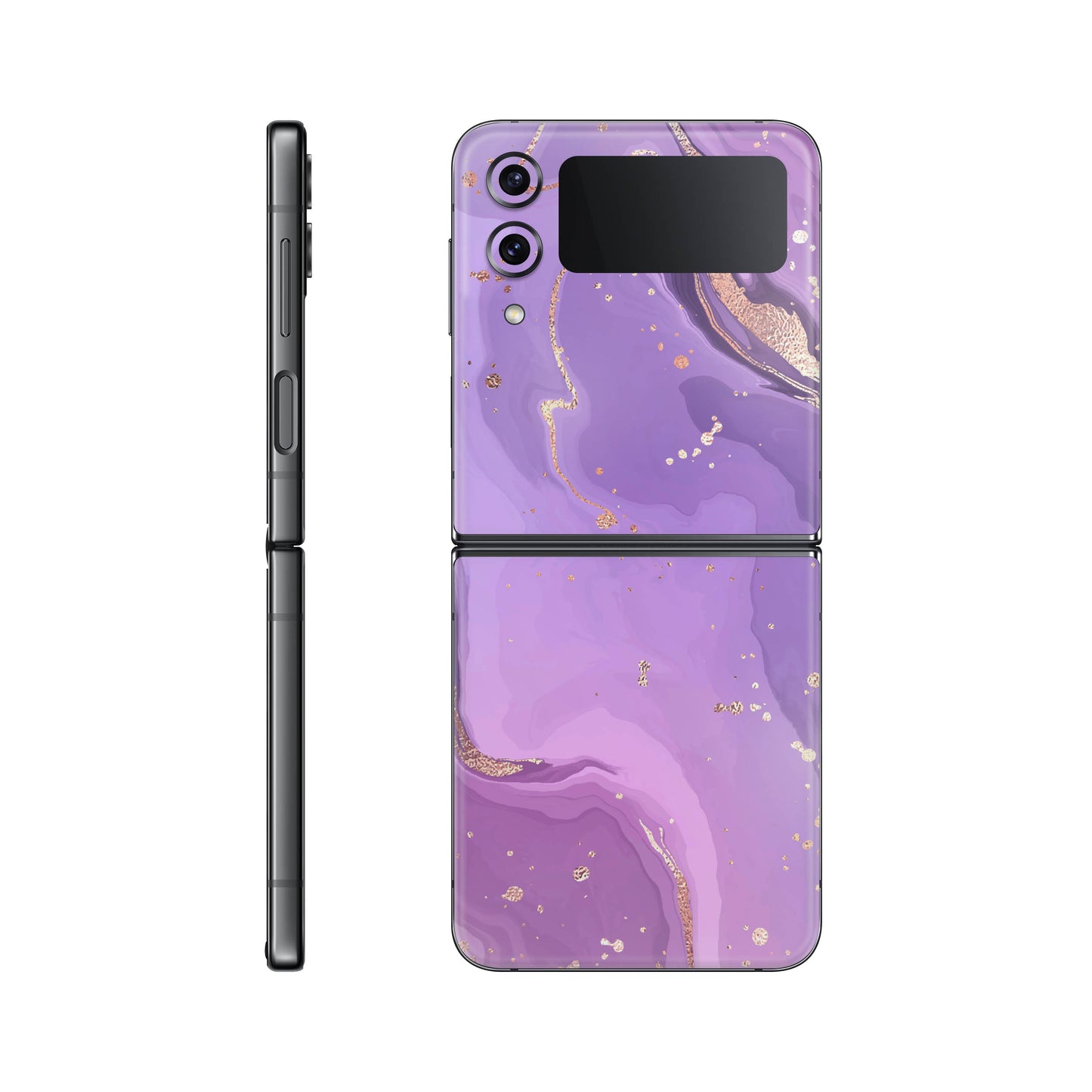 Folie de protectie Samsung Galaxy Z Flip 3, eSkins Signature, Skin Lavender Swirl