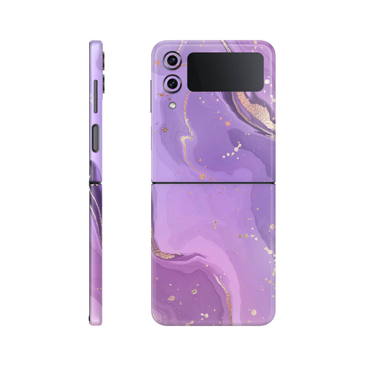 Folie de protectie Samsung Galaxy Z Flip 3, eSkins Signature, Skin Lavender Swirl