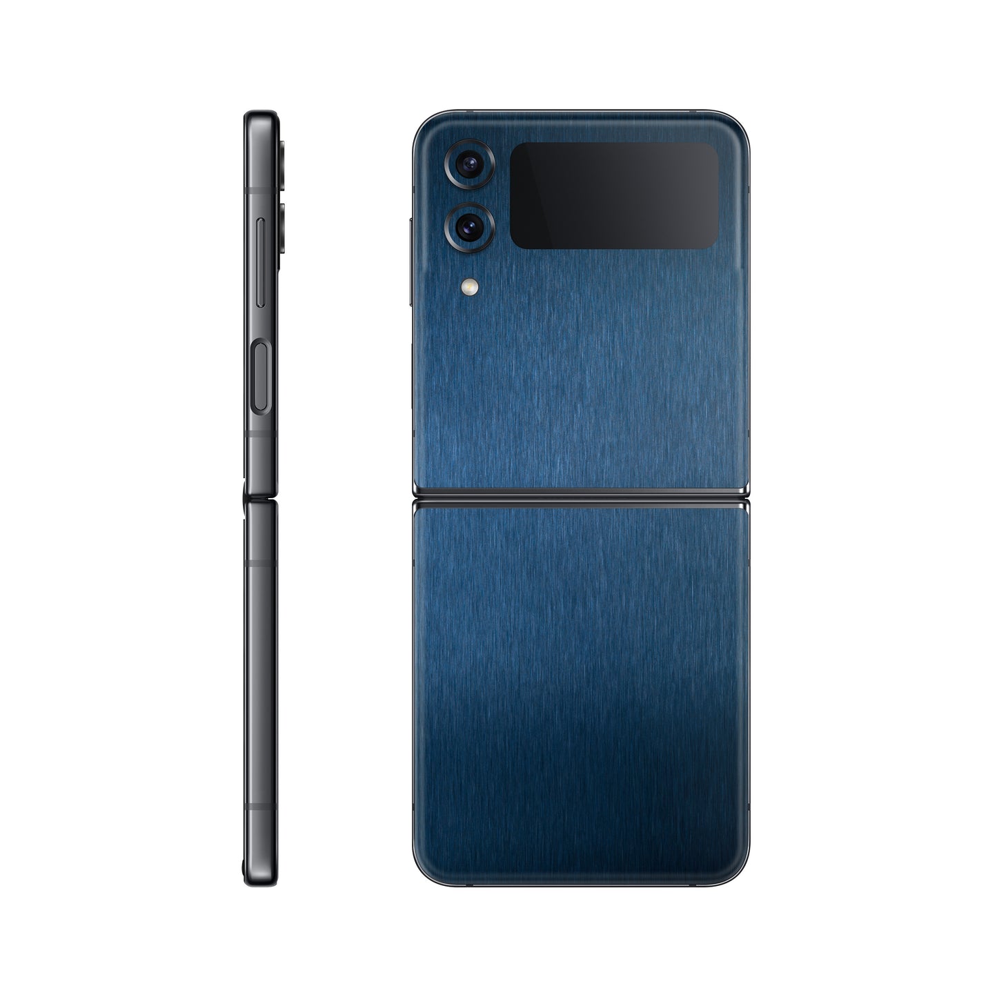 Folie de protectie Samsung Galaxy Z Flip 3, eSkins Elegans, Skin Metalic Albastru
