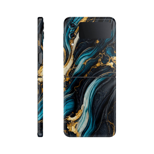 Folie de protectie Samsung Galaxy Z Flip 3, eSkins Signature, Mystic Ocean