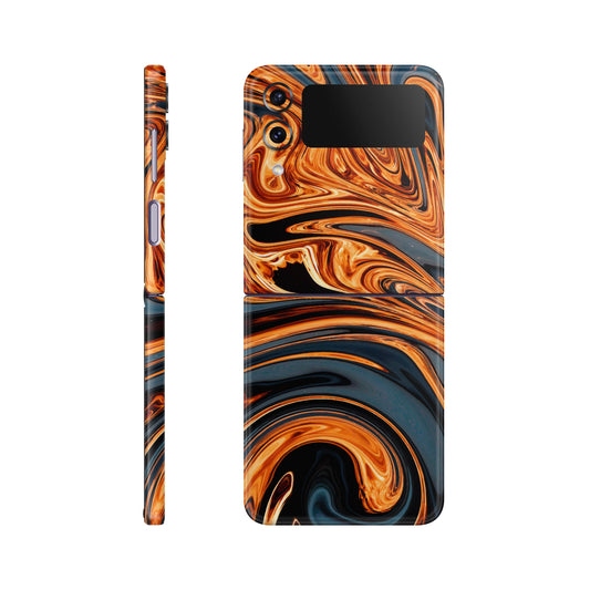 Folie de protectie Samsung Galaxy Z Flip 4, eSkins Signature, Skin Amber Blaze