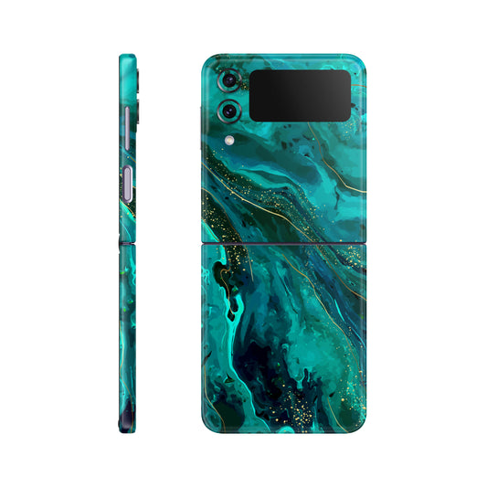 Folie de protectie Samsung Galaxy Z Flip 4, eSkins Signature, Skin Celestial Lagoon