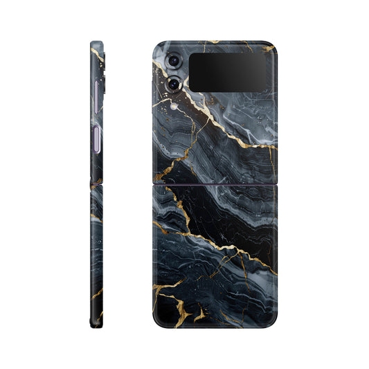 Folie de protectie Samsung Galaxy Z Flip 4, eSkins Signature, Skin Gilded Abyss
