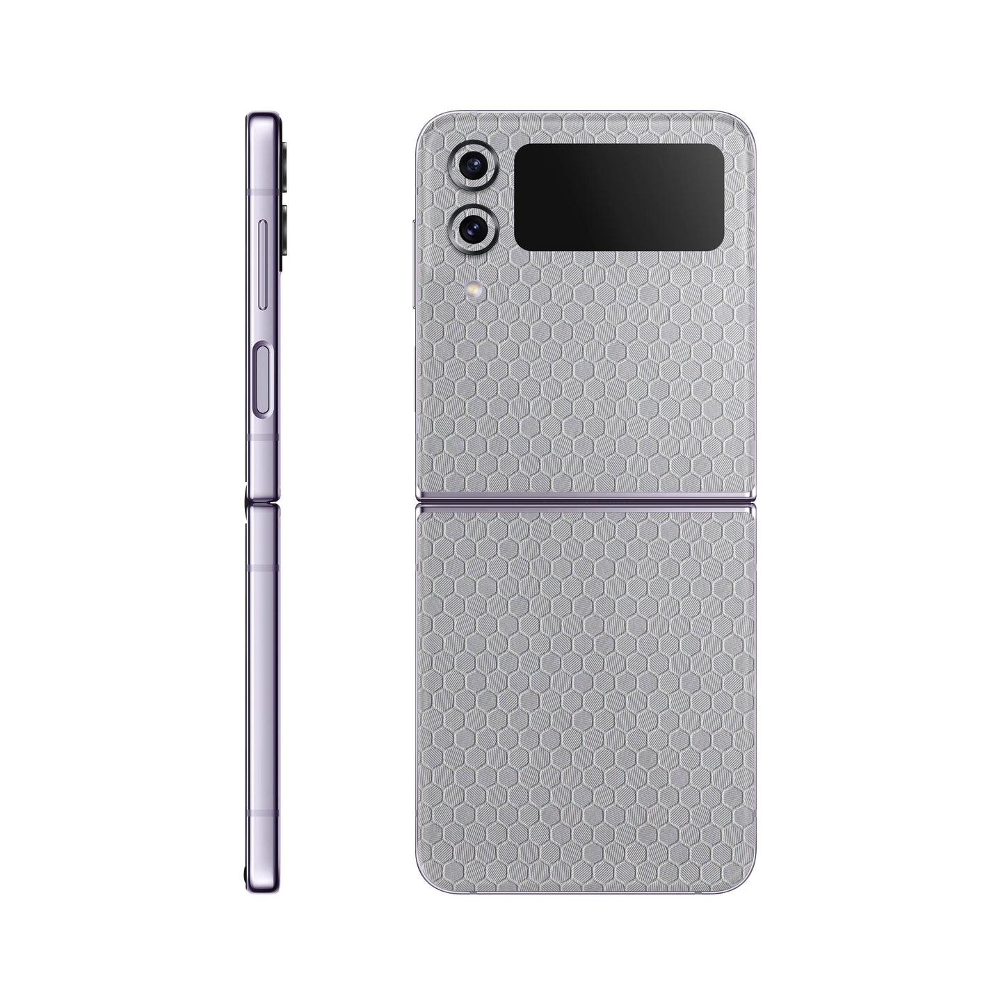 Folie de protectie Samsung Galaxy Z Flip 4, eSkins Elegans, Skin Honeycomb Gri