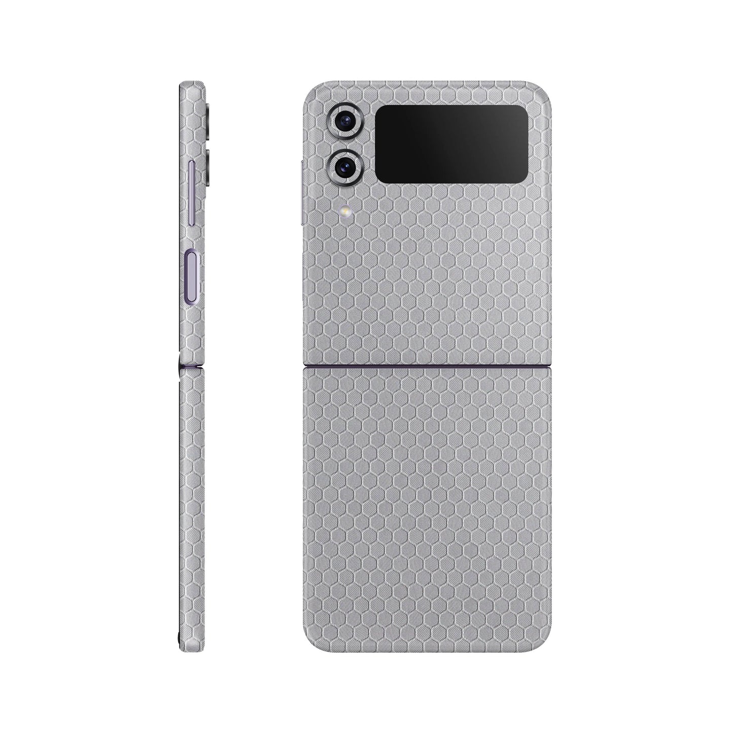 Folie de protectie Samsung Galaxy Z Flip 4, eSkins Elegans, Skin Honeycomb Gri
