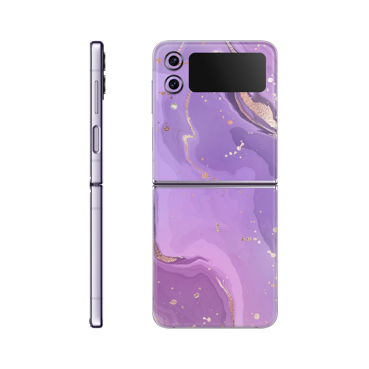 Folie de protectie Samsung Galaxy Z Flip 4, eSkins Signature, Skin Lavender Swirl