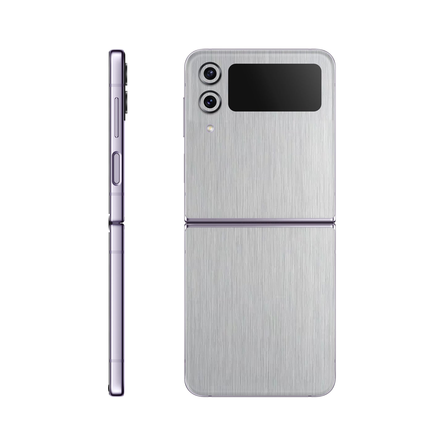 Folie de protectie Samsung Galaxy Z Flip 4, eSkins Elegans, Skin Metalic Gri