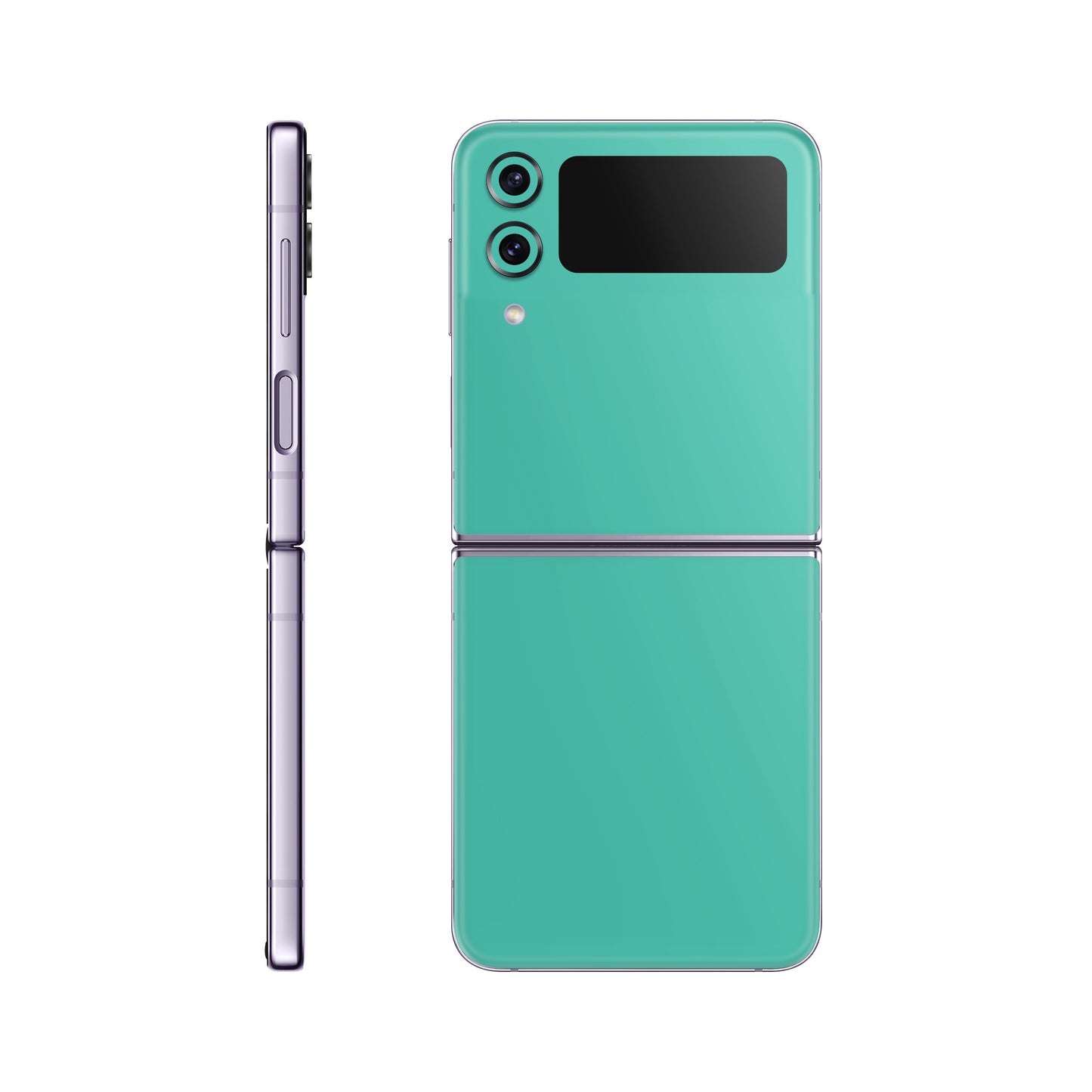 Folie de protectie Samsung Galaxy Z Flip 4, eSkins Unique, Skin Mat Verde Menta