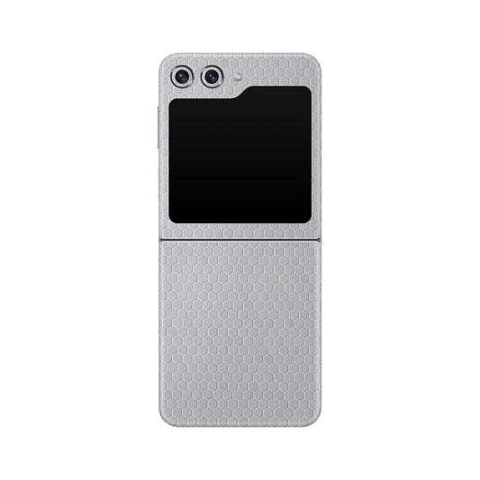 Folie de protectie Samsung Galaxy Z Flip 5, eSkins Elegans, Skin Honeycomb Gri