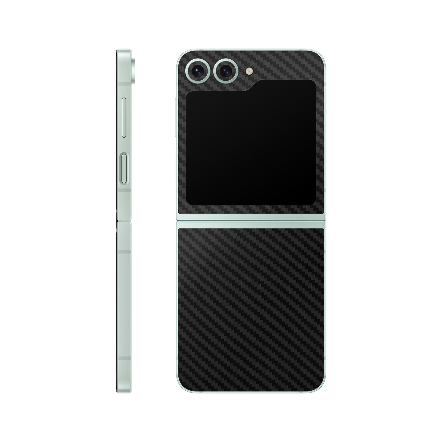 Folie de protectie Samsung Galaxy Z Flip 6, eSkins Elegans, Skin Carbon Negru