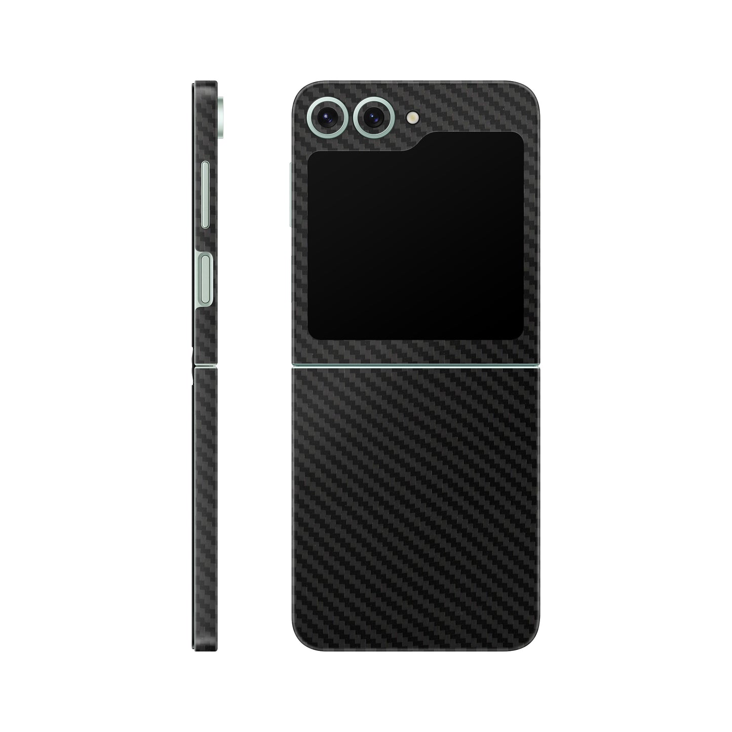 Folie de protectie Samsung Galaxy Z Flip 6, eSkins Elegans, Skin Carbon Negru