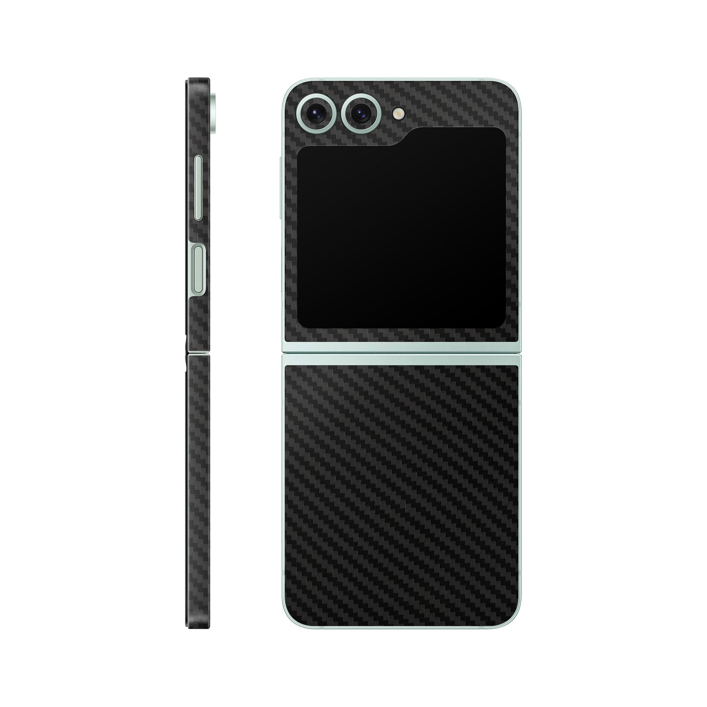 Folie de protectie Samsung Galaxy Z Flip 6, eSkins Elegans, Skin Carbon Negru