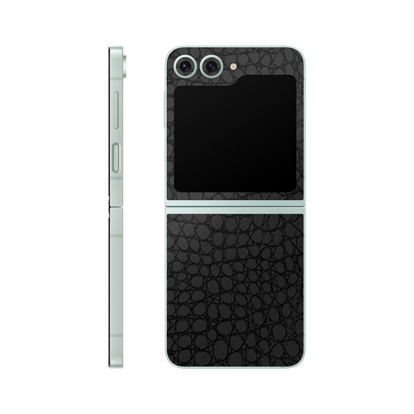 Folie de protectie Samsung Galaxy Z Flip 6, eSkins Elegans, Skin Croco Negru