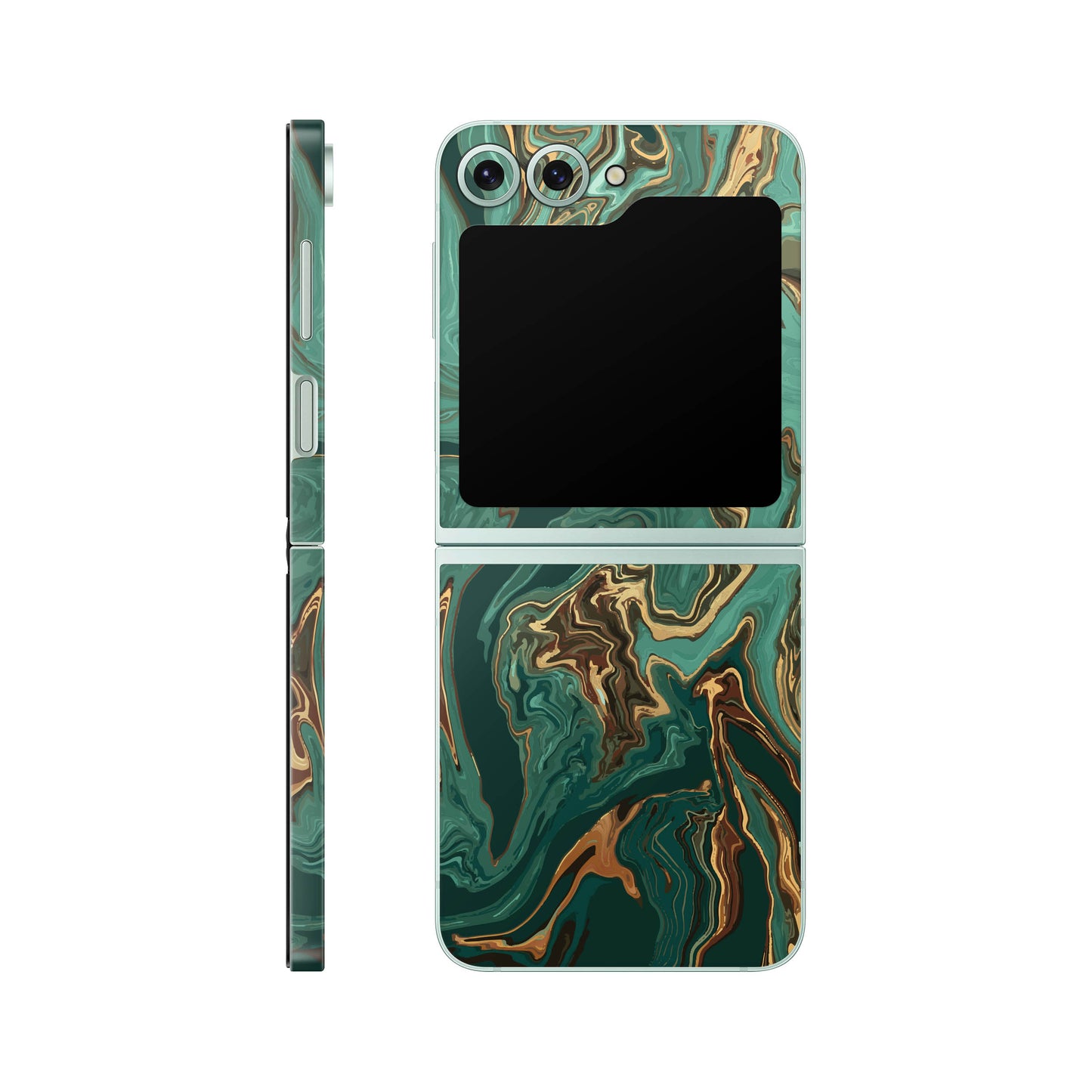 Folie de protectie Samsung Galaxy Z Flip 6, eSkins Signature, Skin Emerald Flow