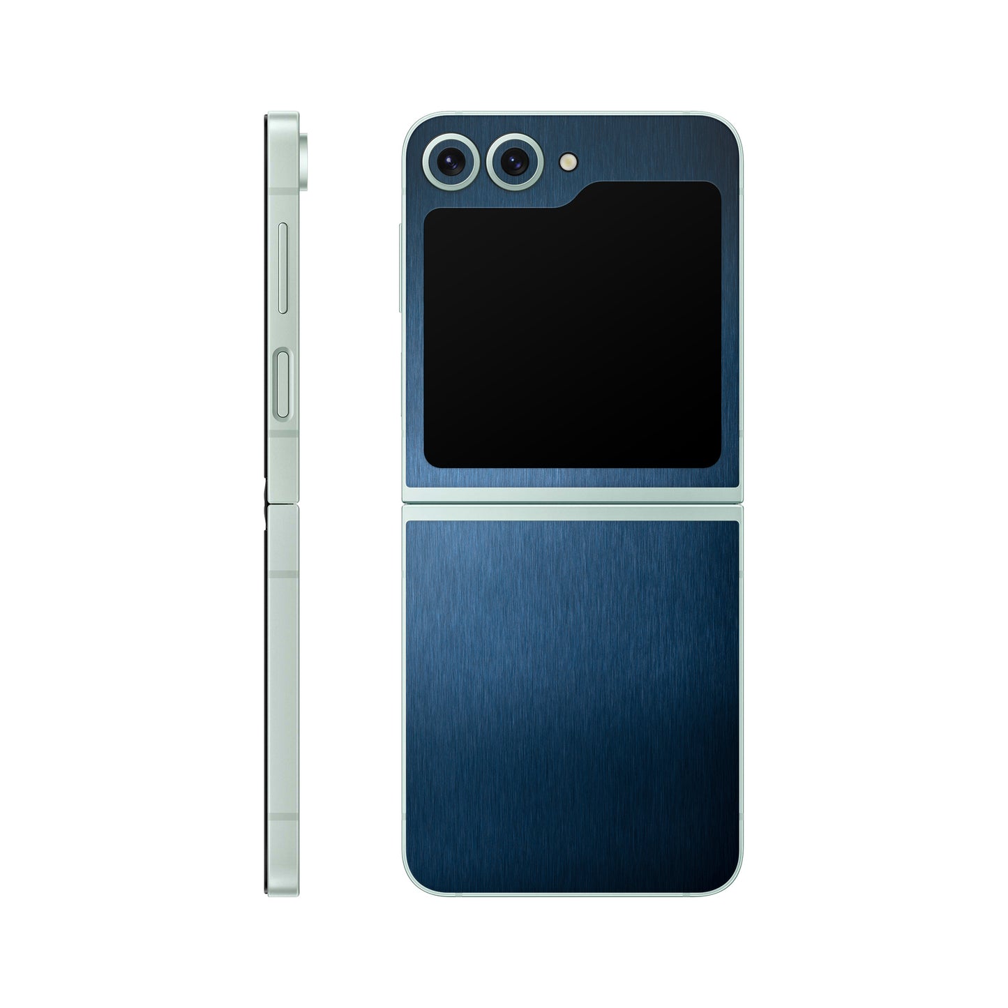 Folie de protectie Samsung Galaxy Z Flip 6, eSkins Elegans, Skin Metalic Albastru