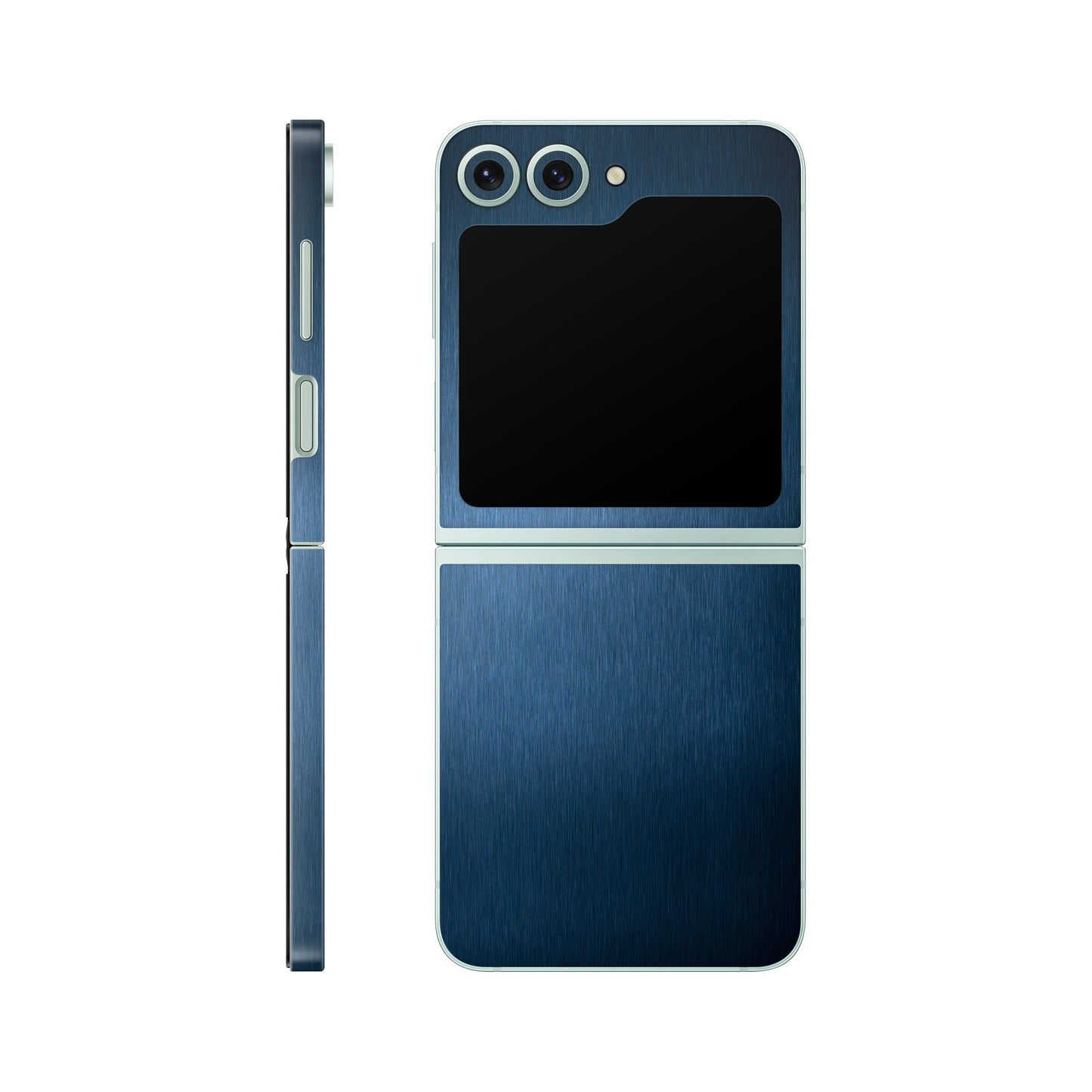 Folie de protectie Samsung Galaxy Z Flip 6, eSkins Elegans, Skin Metalic Albastru