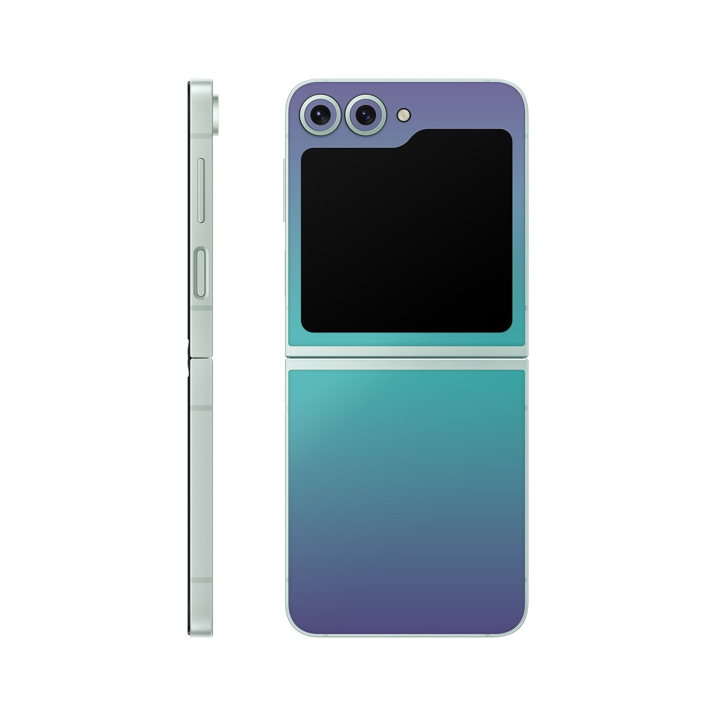 Folie de protectie Samsung Galaxy Z Flip 6, eSkins Unique, Skin Cameleon Turcoaz-Lavanda