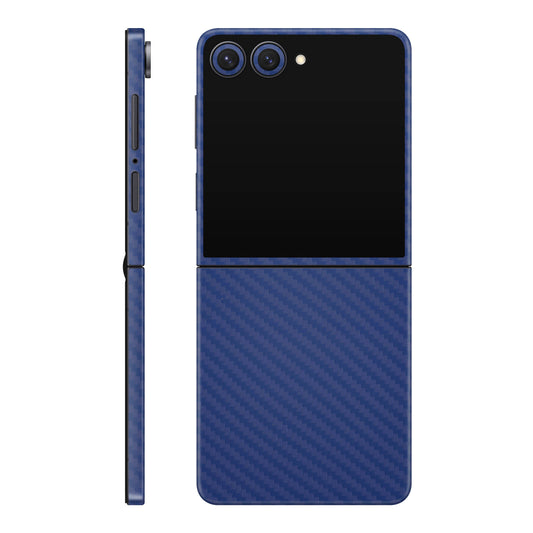 Folie de protectie Samsung Galaxy Z Flip 7, eSkins Elegans, Skin Carbon Albastru