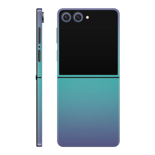 Folie de protectie Samsung Galaxy Z Flip 7, eSkins Unique, Skin Cameleon Turcoaz-Lavanda