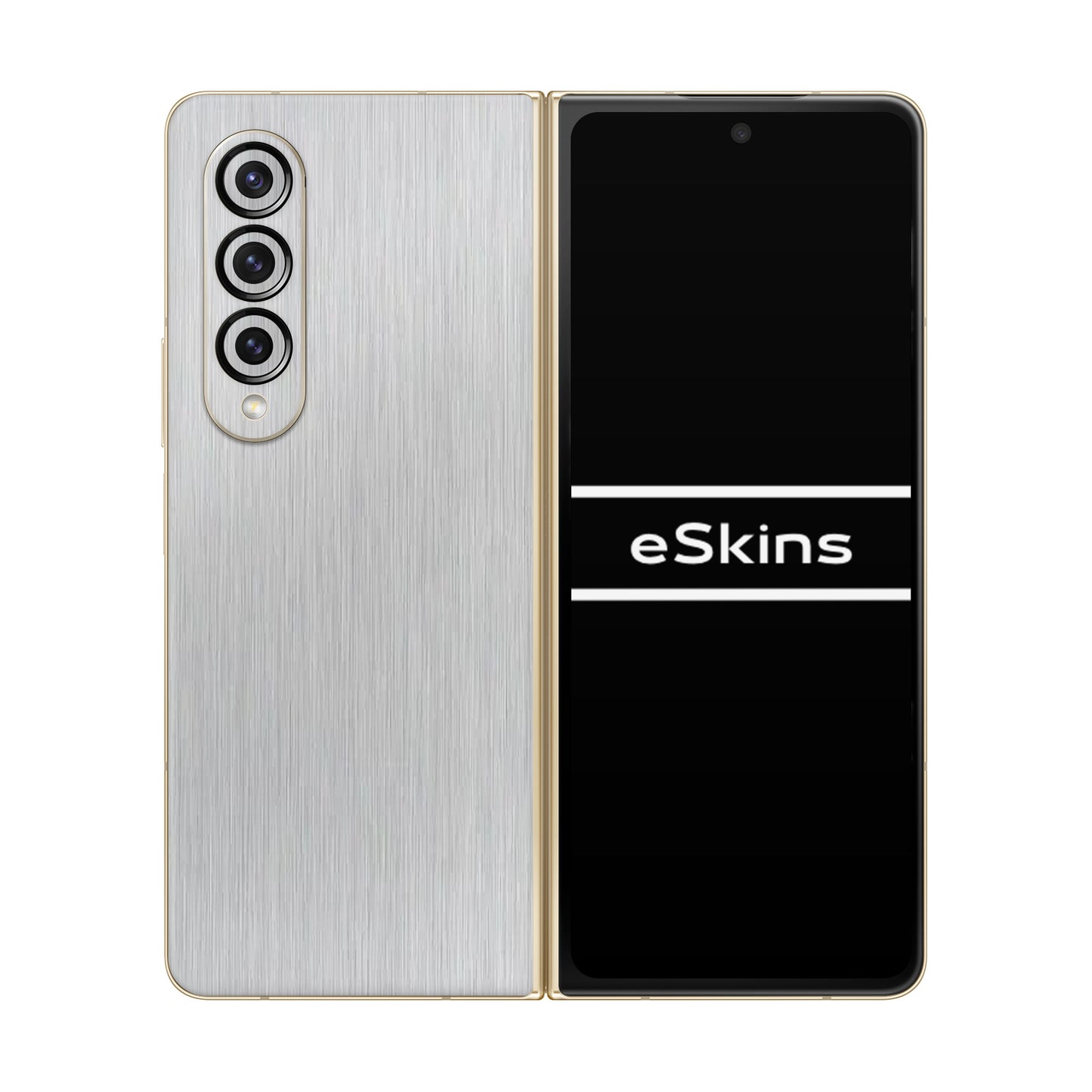 Folie de protectie Samsung Galaxy Z Fold 3, eSkins Elegans, Skin Metalic Gri