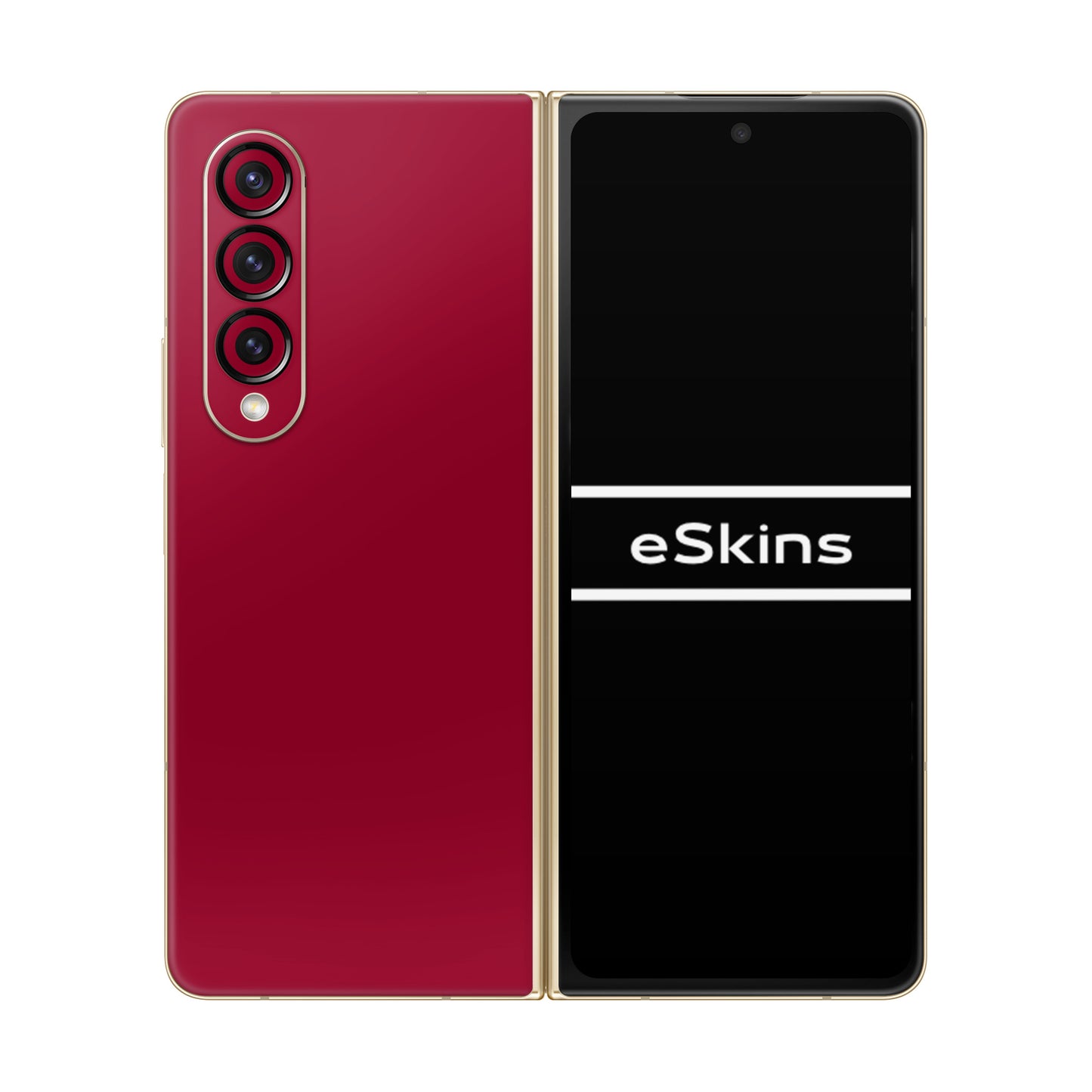 Folie de protectie Samsung Galaxy Z Fold 3, eSkins Unique, Skin Mat Rosu