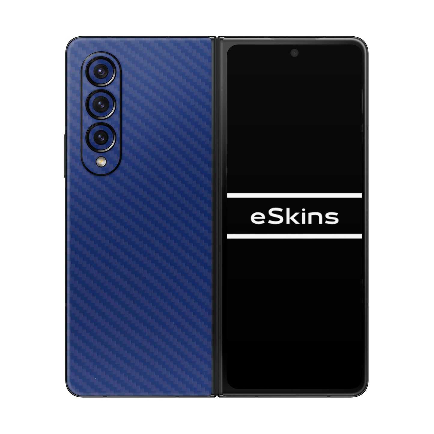 Skin Samsung Galaxy Z Fold 4, Carbon 3D Blue