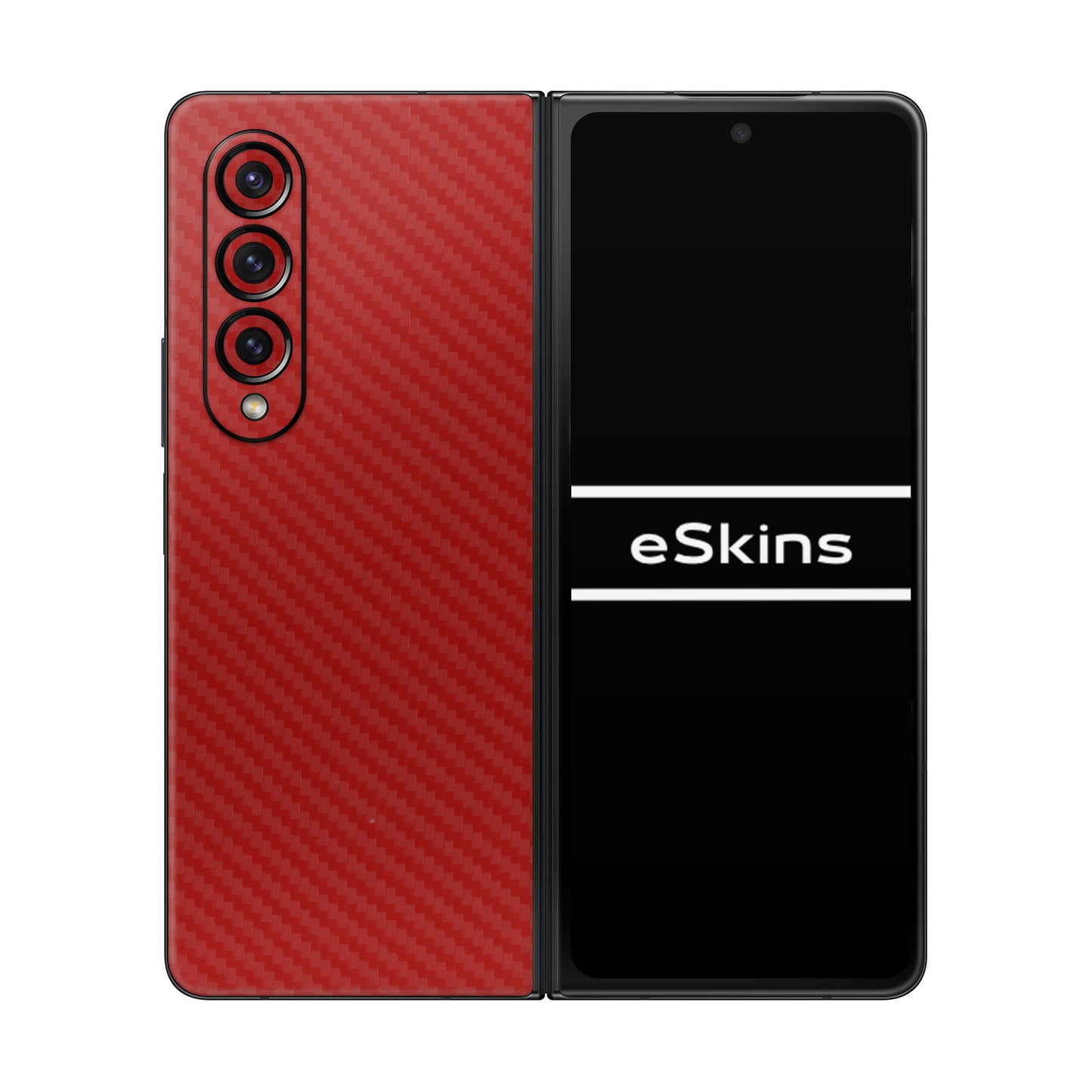 Skin Samsung Galaxy Z Fold 4, Carbon 3D Red