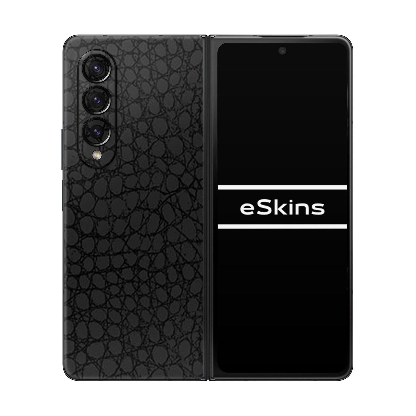 Skin Samsung Galaxy Z Fold 4, Croco 3D Black