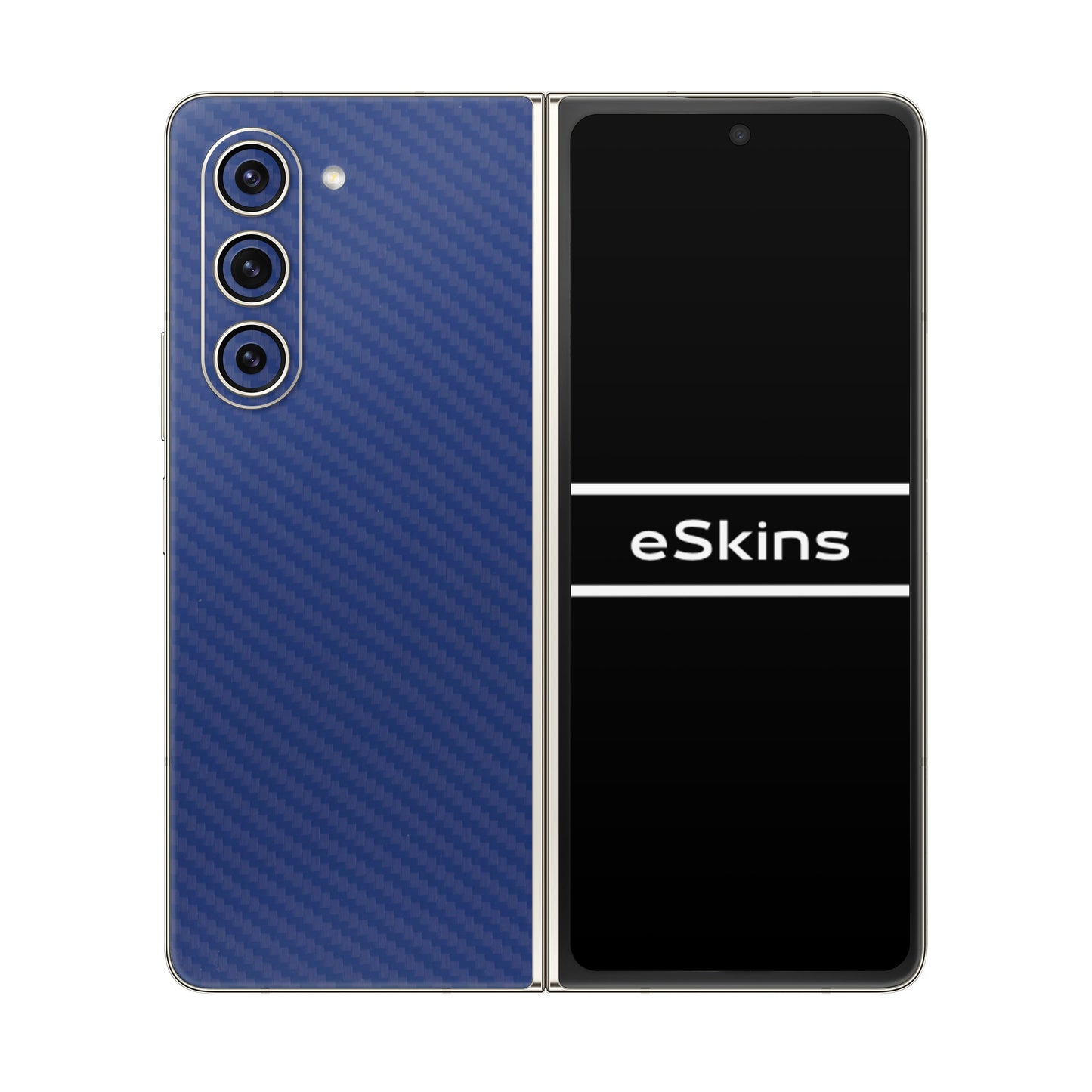 Skin Samsung Galaxy Z Fold 5, Carbon 3D Blue