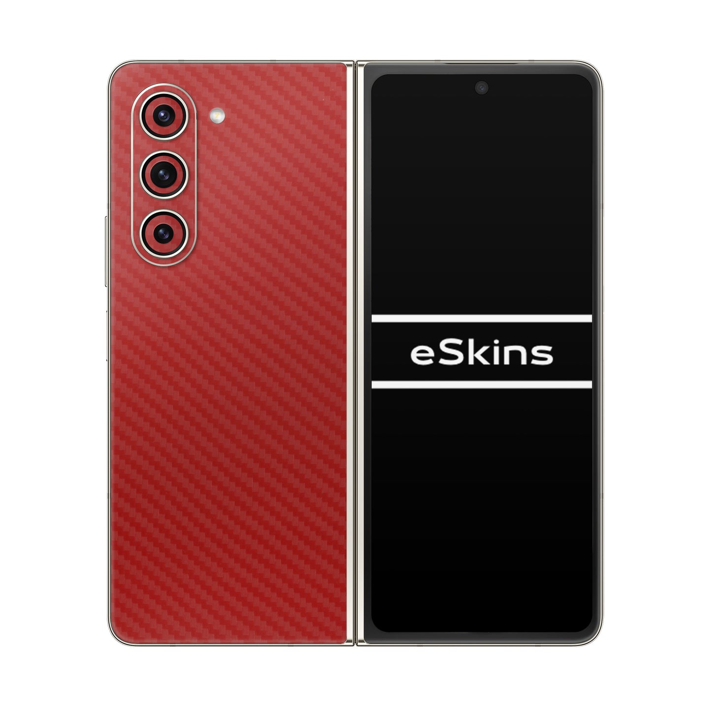 Skin Samsung Galaxy Z Fold 5, Carbon 3D Red