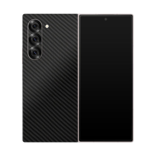 Folie de protectie Samsung Galaxy Z Fold 6, eSkins Elegans, Skin Carbon Negru