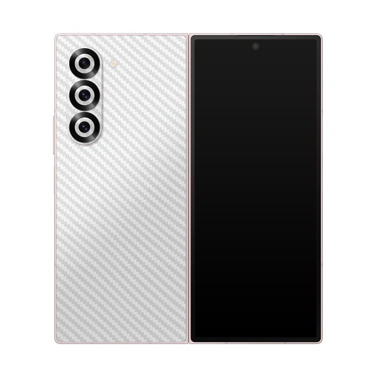 Folie de protectie Samsung Galaxy Z Fold 6, eSkins Elegans, Skin Carbon Alb