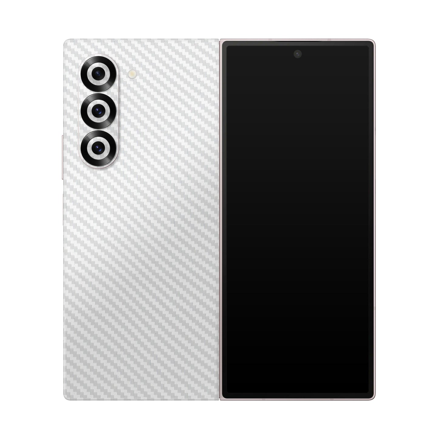 Folie de protectie Samsung Galaxy Z Fold 6, eSkins Elegans, Skin Carbon Alb
