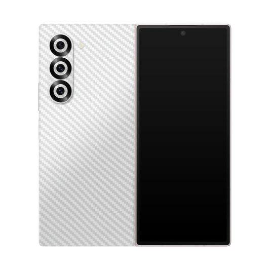 Folie de protectie Samsung Galaxy Z Fold 6, eSkins Elegans, Skin Carbon Alb